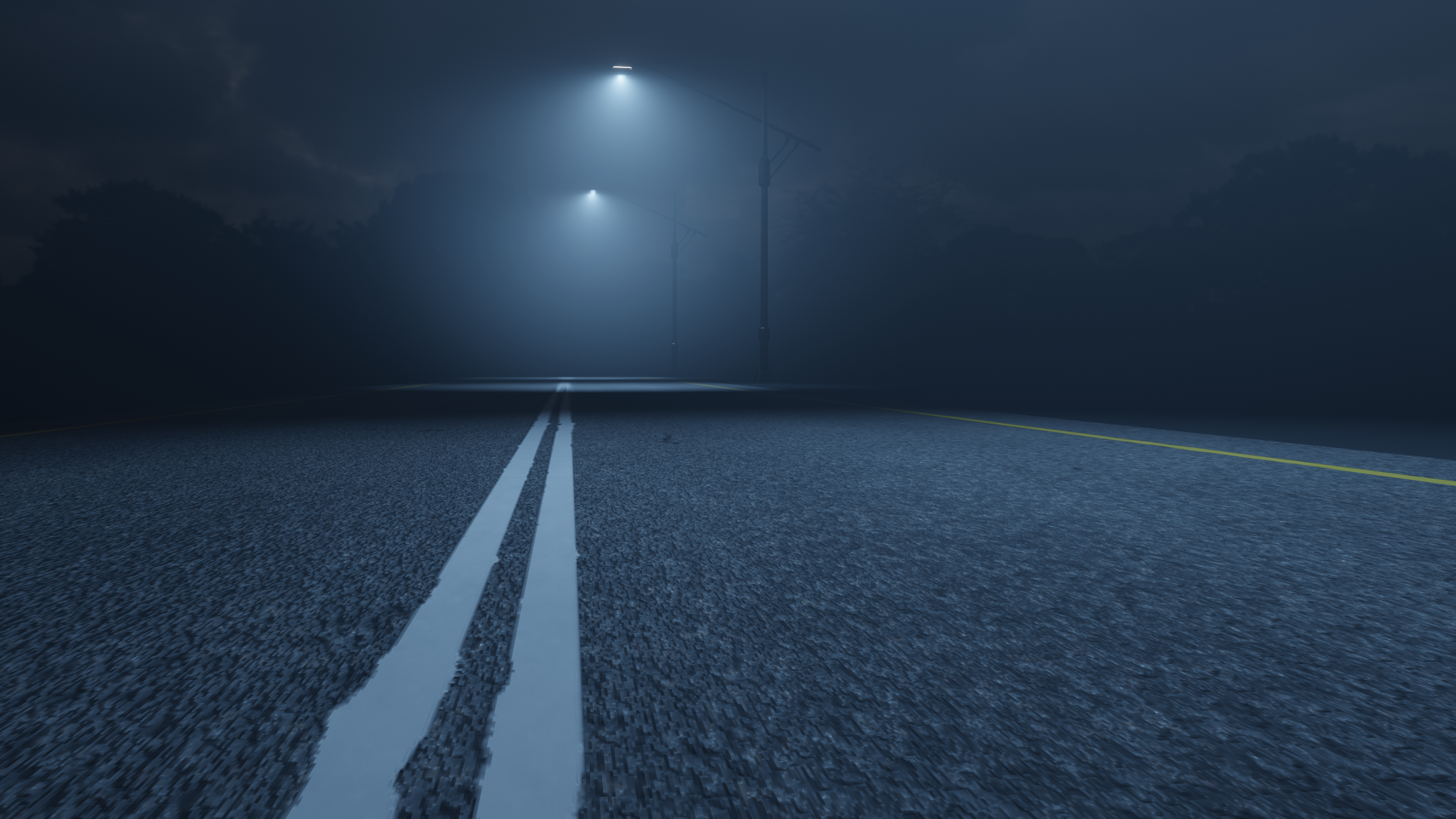 Lonely Road — Blender environment by Michael Costantini